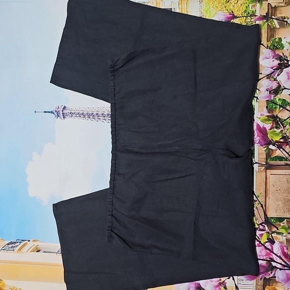 Eileen Fisher Gray Irish Linen Crop Pants Size Medium - Picture 7 of 7